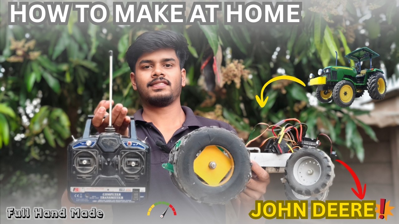 Full Handmade RC John Deere Tractor 🔥 | घर पर RC Tractor बनाना