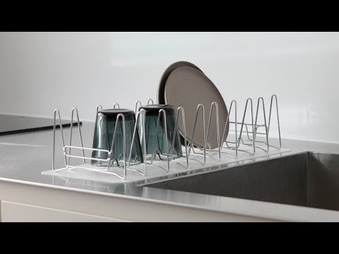 Incredible Space Saver: Watch This Dish Rack Shrink to 1 Inch Instantly!