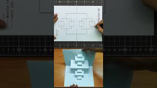 3d Origami Architecture｜Paper craft art｜Origami｜Kirigami｜Pop up card｜摺紙建築卡片製作 #Shorts