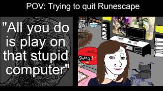 Wojak Becoming Uncanny (Quitting Osrs)