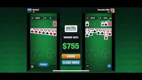 [2 PLAYER REPLAY] Skillz | Solitaire Cube $755 Game | Pro Gameplay