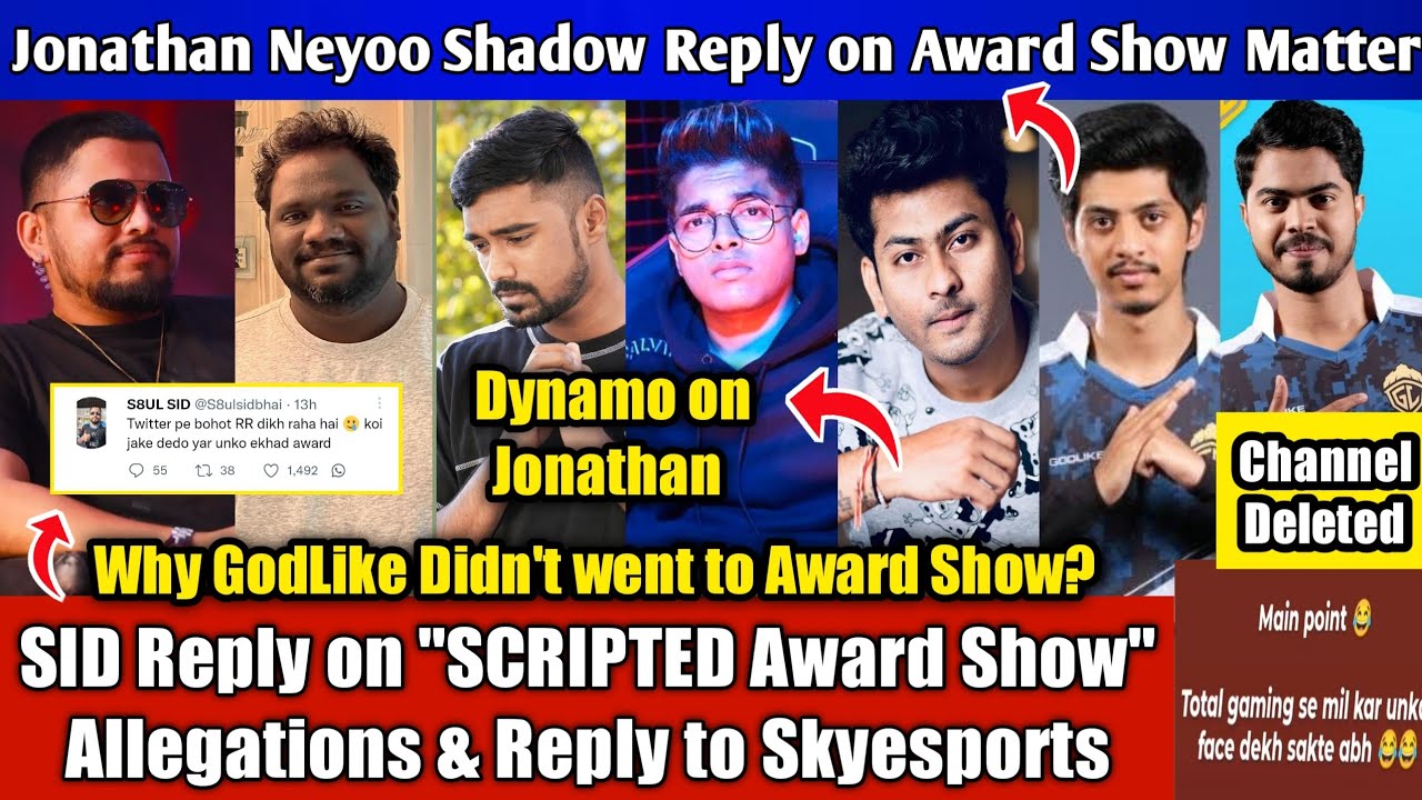 SID Reply on "SCRIPTED Award Show", Jonathan Neyoo Shadow Reply on Award Show Matter, Total Gaming