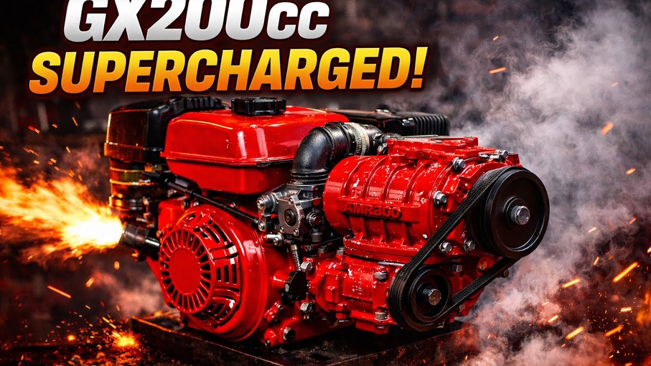Homemade Honda GX200cc SUPERCHARGER Build!? | Full Engine Project & Power Test