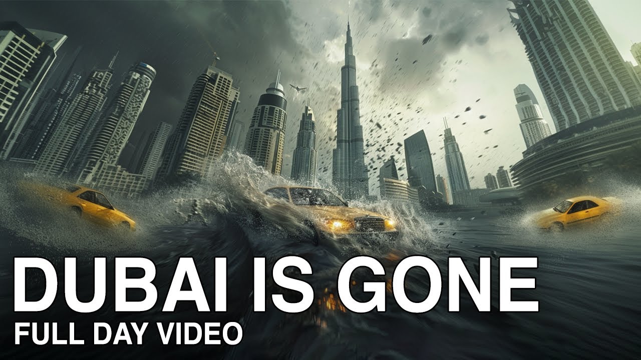 Dubai Rain, Flood & Thunderstorm Today 🇦🇪 Timelapse [16.04.2024]