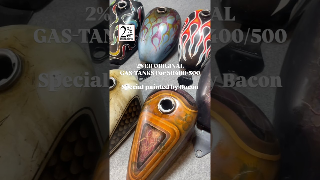 2%ER gas tank kit for SR400/500 painted by BACON. #sr400
