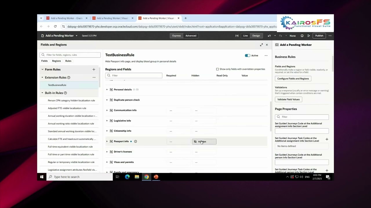 Enhancing Oracle Redwood Pages through VBS