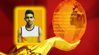 Actions Volleyball Player Miguel Villasmil - Venezuela