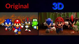 Super mario bros Z reboot intro and 3D remake comparison.