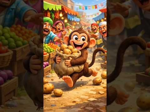 Jab Mintu Ne Aloo Churaiya! 😱Cute Hindi Cartoon short video #aivideo #shorts #cartoon