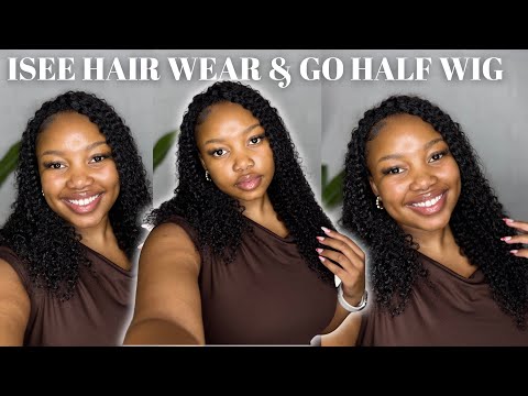 WEAR & GO ISEEHAIR KINKY CURLY HALF WIG