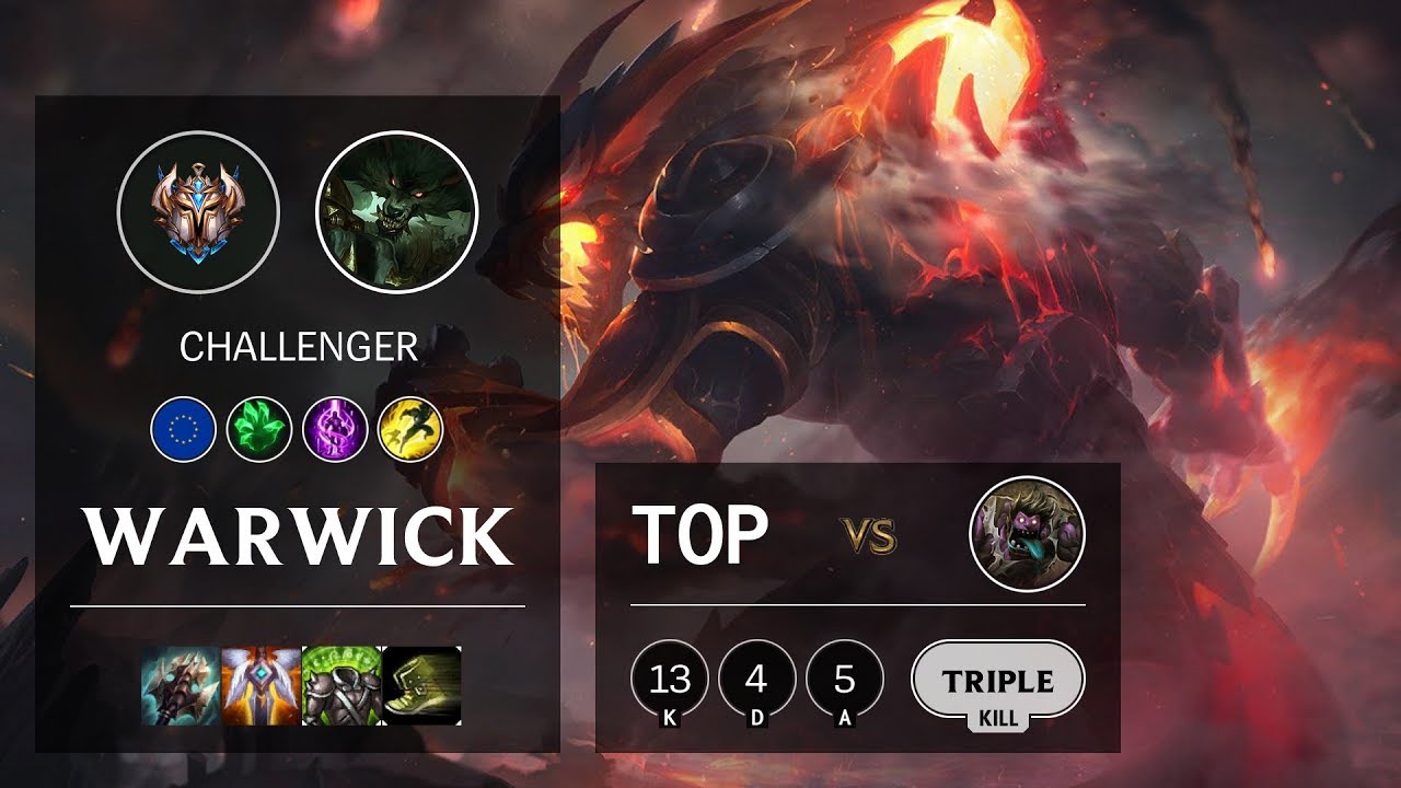 Warwick Top vs Dr. Mundo - EUNE Challenger Patch 10.7