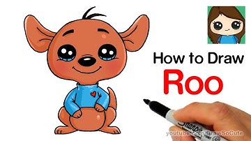 How to Draw Roo Kangaroo Easy | Winnie the Pooh
