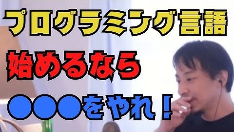 【ひろゆき】プログラミング言語、始めるなら●●●をやれ！これ知らないと詰みます！ #2ch #2ちゃんねる #hiroyuki #プログラミング #python #javascript
