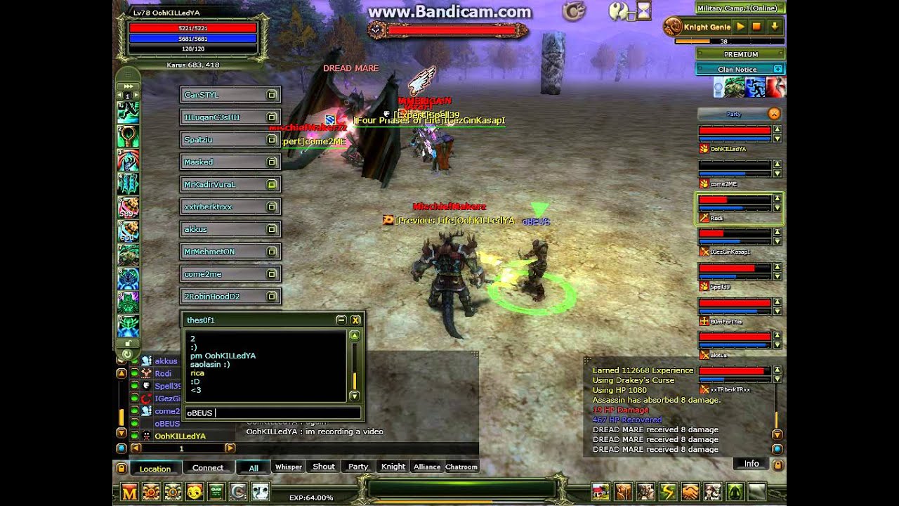 Knight Online Lurer on Eslant 2 Karus side DREAD MARE lure all day every day