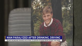 Man paralyzed after drinking, driving