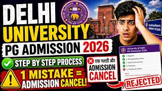DU PG Admission 2026 | Step By Step Process | CSAS PG Registration Guide