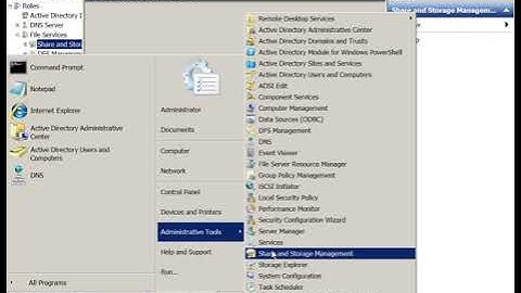 How to configure File Server Role on Windows 2008