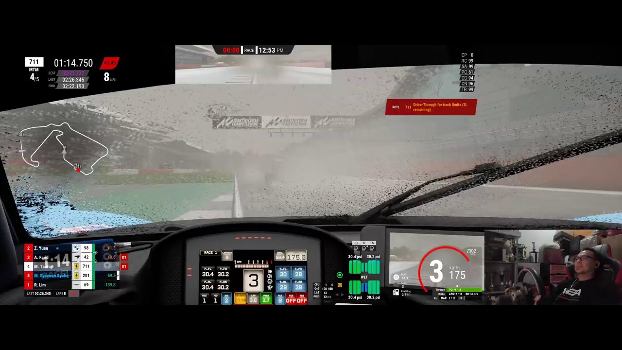 Swimming training at Silverstone