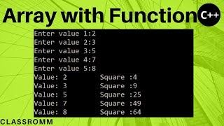 Passing an Array to a Function in C++