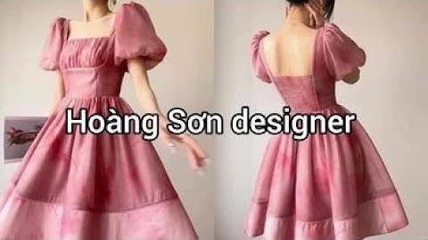 Dạy cắt may : Hướng dẫn cách cắt đầm cổ vuông bổ mảnh nhún thân xòe rút nhún | Hoàng Sơn designer
