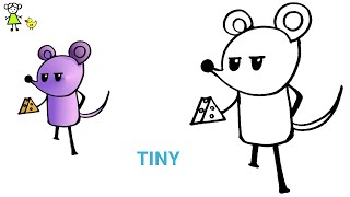 How To Draw A Cute Mouse Tiny Chico Bon Bon