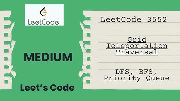 LeetCode 3552. Grid Teleportation Traversal | DFS | BFS | Priority Queue | Graph | Medium