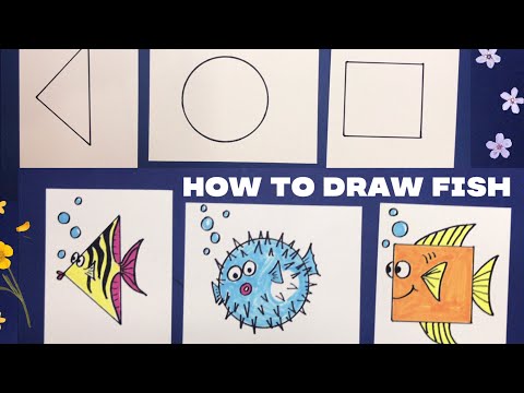 How To Draw a Fish Using These Shapes | art for preschool How To Draw a Fish Using These Shapes | art for preschool