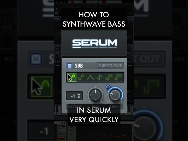 Super Quick Serum Synthwave Bass #shorts #synthwave class=