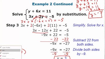 Algebra 1.5 Solving Systems with Substitution Video