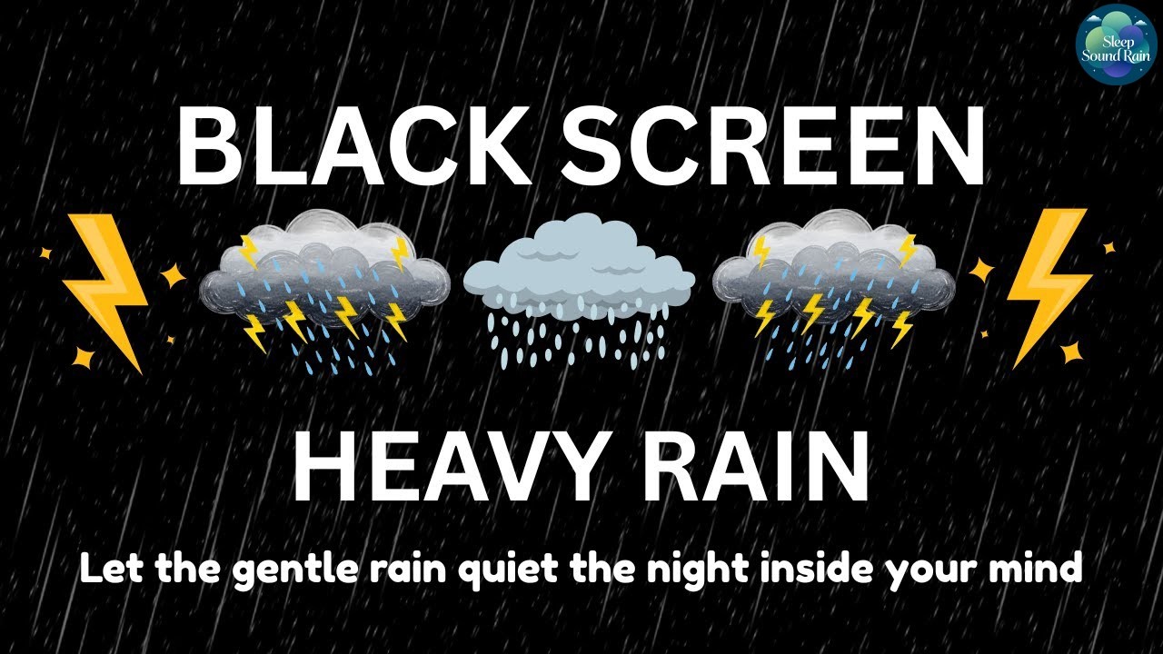 Slow-Moving Storm with Rain & Thunder | BLACK SCREEN | Instant Calm Sleep