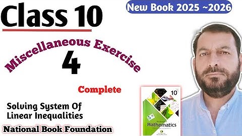 Class 10 Miscellaneous Exercise 4 NBF Maths maths 10th Solve the System of  inequality and Graph