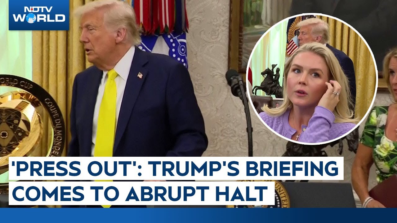 Press Out: Trump's Speech On Iran Nuclear Weapons Comes To Halt As Chaos Erupts In White House