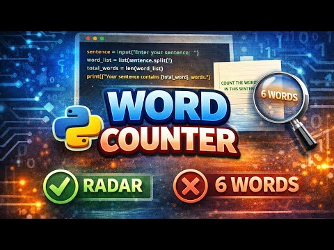 Python Word Counter 🔢 | Simple Beginner Project #coding #pythonprogramming 