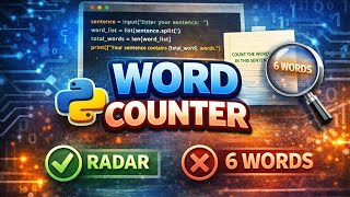 Python Word Counter 🔢 | Simple Beginner Project #coding #pythonprogramming 
