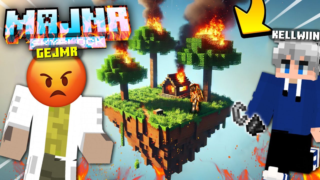 PODPÁLIL JSEM SVŮJ OSTROV! 🔥😱 | MAJNR SKYBLOCK #3