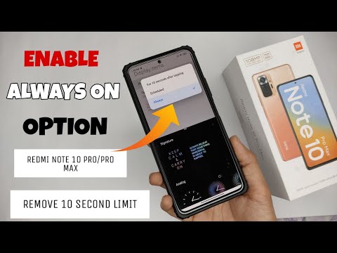 Always On Option Enable Redmi Note 10 Pro/Pro Max | Remove 10 Sec Limit On AOD ⚡⚡