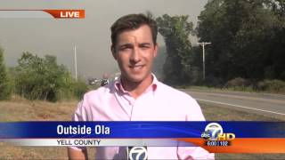 KATV: Ola Wildfire Evacuation