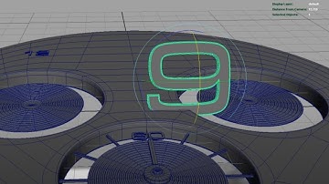 Modeling tutorial in Maya - ROLEX DAYTONA watch - Part 6: create the numbers 02