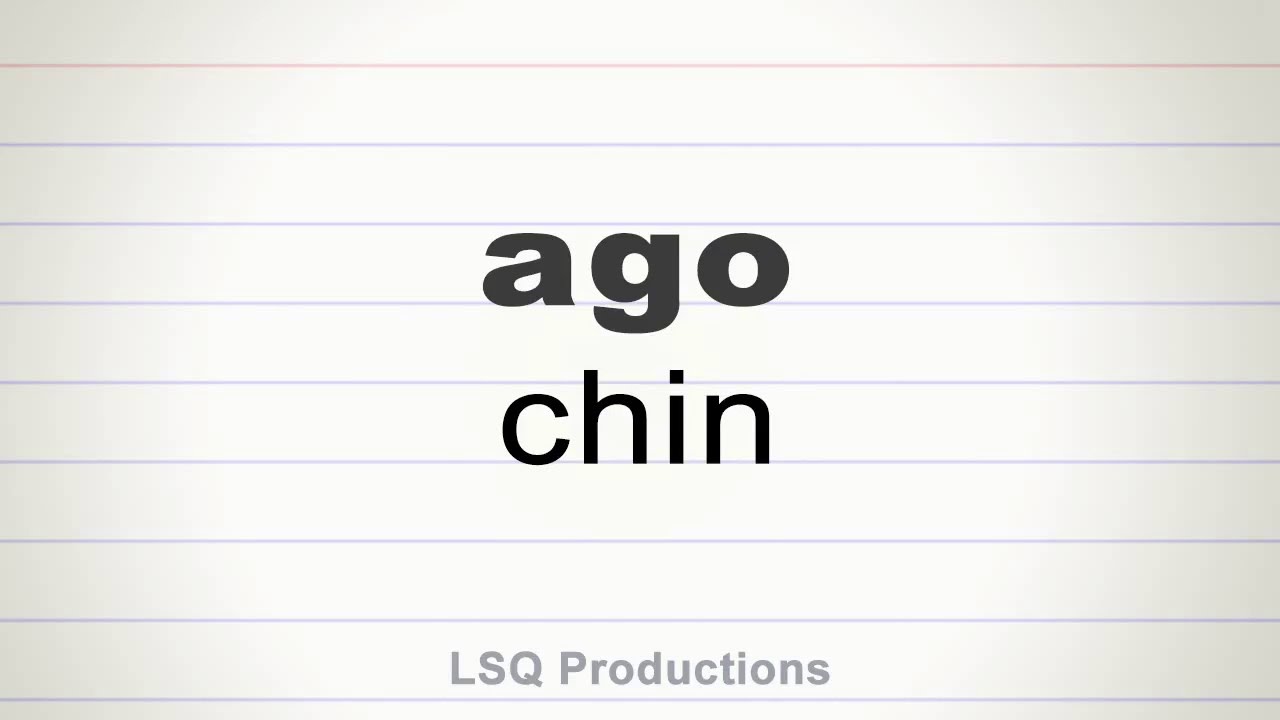 How to say chin in Japanese (ago)