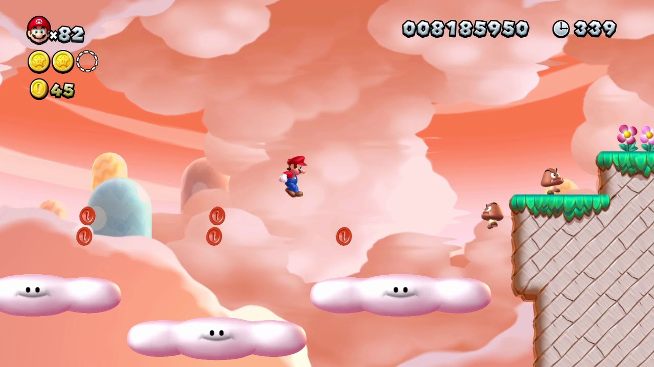 뉴 슈퍼마리오U DX World 7 마시멜로운해 스타코인 공략