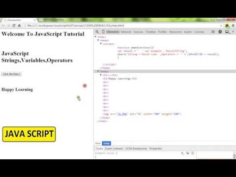 JAVASCRIPT SYNTAX STRINGS VARIABLES OPERATORS   DEMO