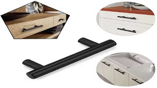 20 Pack Cabinet Pulls Matte Black Stainless Steel Kitchen Drawer Pulls Cabinet Handles 96/128/160mm