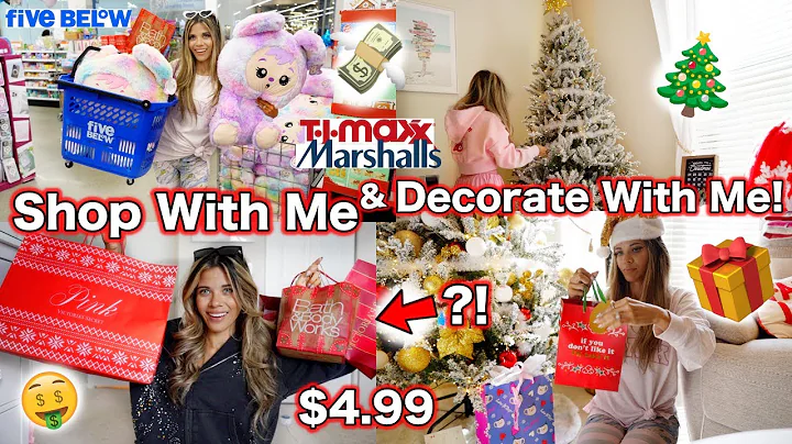 Christmas Shopping Vlog 2025 + Decorate With Me & Huge Haul! Five Below, TJ Maxx, BBW, PINK 🎄🛍️