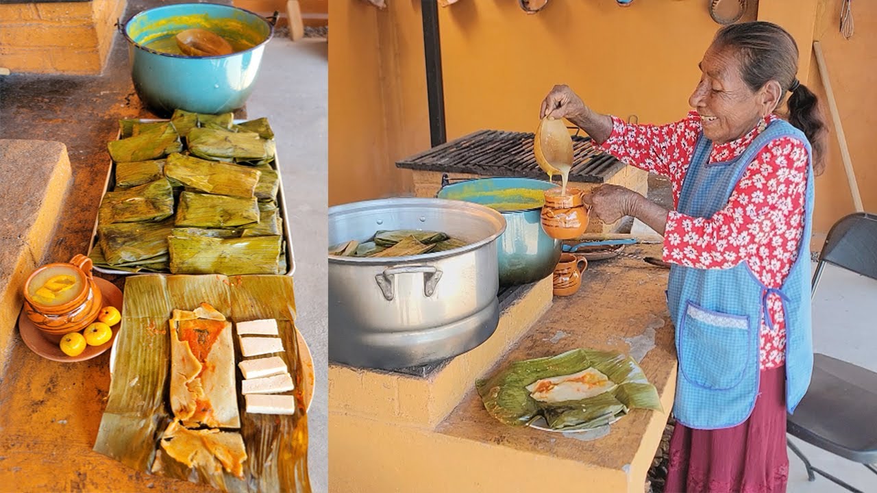 Empezando La Primavera Con Tamales De Queso En Salsa De Jitomates y Atole De Ciruelas | Doña Lupita