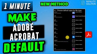 How to make adobe acrobat default 2025 | default PDF program