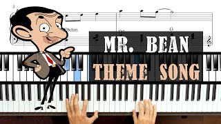 Mr Bean - Main Theme Song | Easy Piano Tutorial + Sheet Music