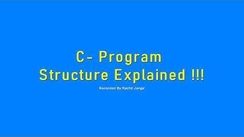 C- Introduction, Program structure By Rachit Jangir (GPC SIKAR)