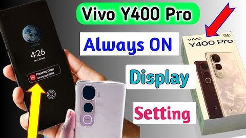 Vivo Y400 Pro 5g Always ON Display Setting | How To Always On Display Setting In Vivo Y400 Pro 
