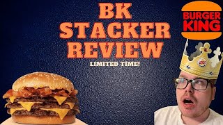 Burger King DOUBLE Stacker Review! 🍔 👑 | Lucas Starr