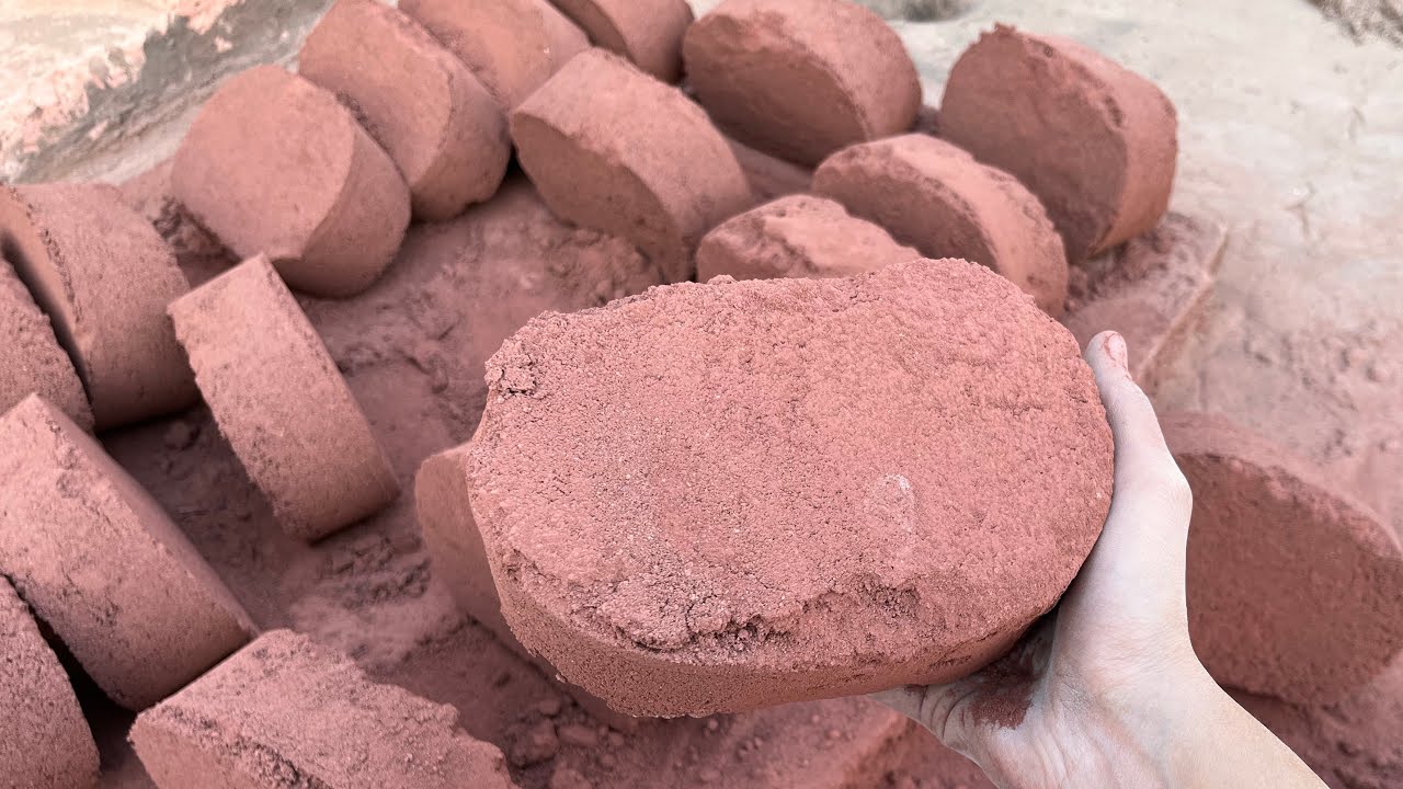 New || Pure Reddirt Dry Floor crumbling ASMR || satisfying and relaxing ASMR 